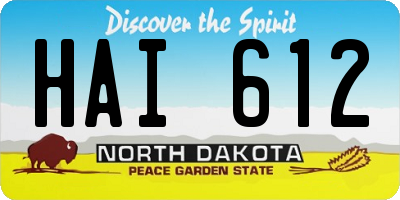 ND license plate HAI612