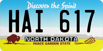 ND license plate HAI617