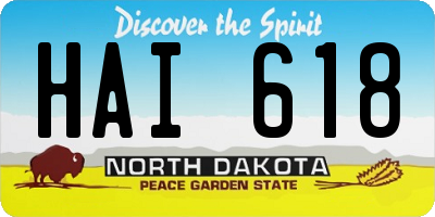 ND license plate HAI618