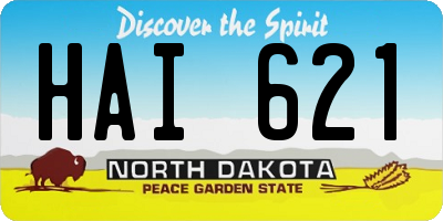 ND license plate HAI621
