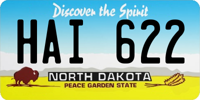 ND license plate HAI622