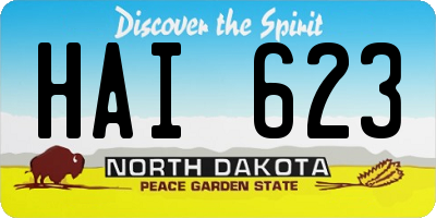 ND license plate HAI623
