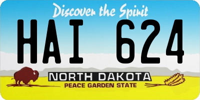ND license plate HAI624