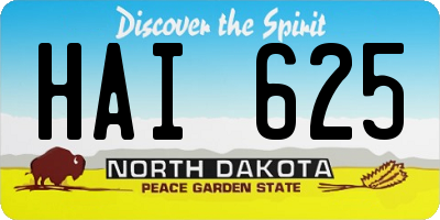 ND license plate HAI625