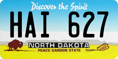 ND license plate HAI627