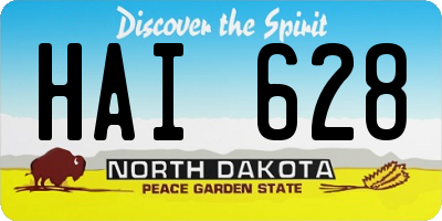 ND license plate HAI628