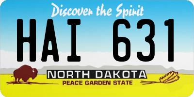 ND license plate HAI631