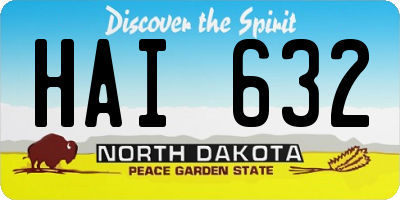 ND license plate HAI632