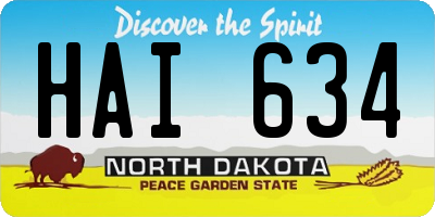 ND license plate HAI634