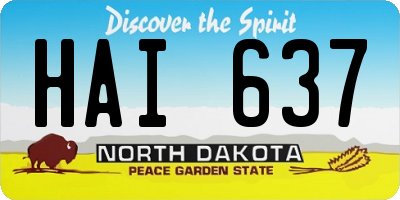 ND license plate HAI637