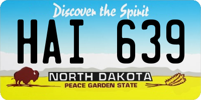 ND license plate HAI639