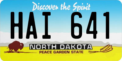 ND license plate HAI641