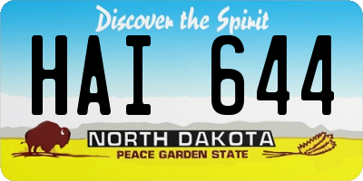 ND license plate HAI644