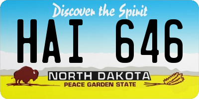 ND license plate HAI646
