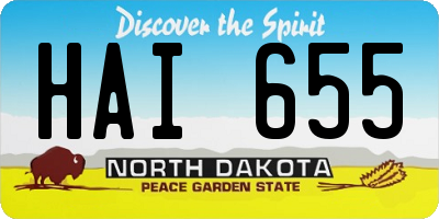 ND license plate HAI655