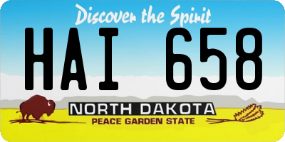 ND license plate HAI658