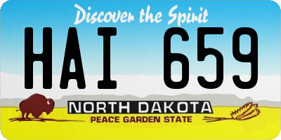 ND license plate HAI659