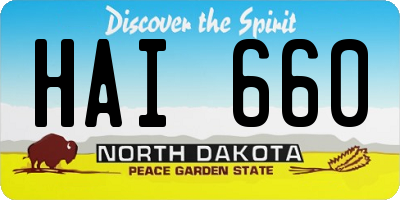 ND license plate HAI660