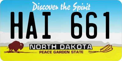 ND license plate HAI661