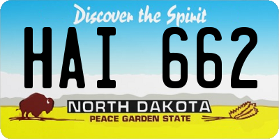 ND license plate HAI662