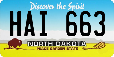 ND license plate HAI663