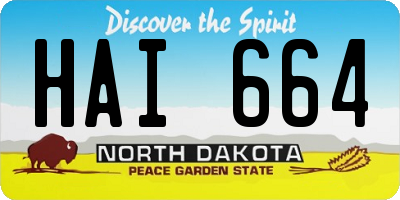 ND license plate HAI664