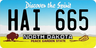 ND license plate HAI665