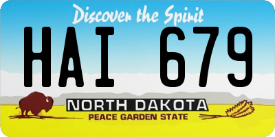 ND license plate HAI679