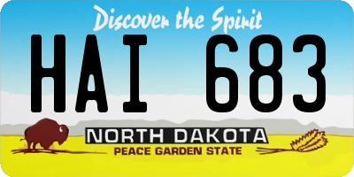 ND license plate HAI683