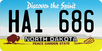 ND license plate HAI686