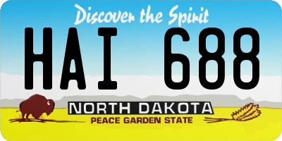 ND license plate HAI688