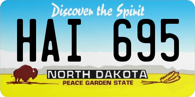 ND license plate HAI695