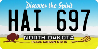 ND license plate HAI697