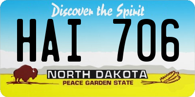 ND license plate HAI706