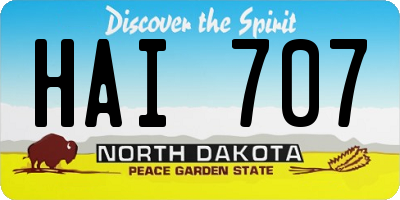 ND license plate HAI707