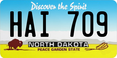 ND license plate HAI709