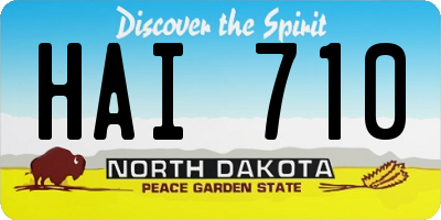 ND license plate HAI710