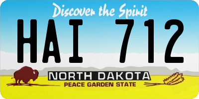 ND license plate HAI712