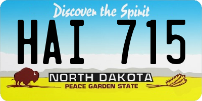 ND license plate HAI715