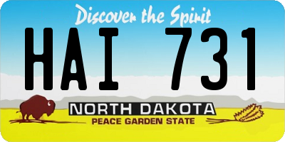 ND license plate HAI731