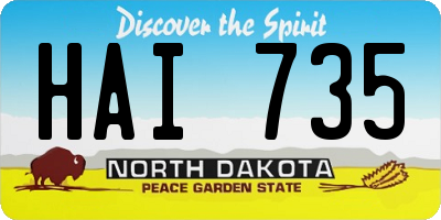 ND license plate HAI735