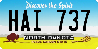 ND license plate HAI737