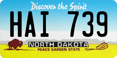 ND license plate HAI739