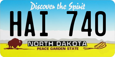 ND license plate HAI740