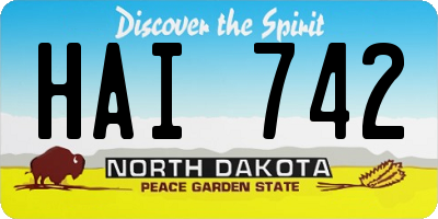 ND license plate HAI742