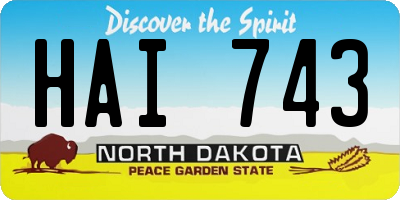 ND license plate HAI743