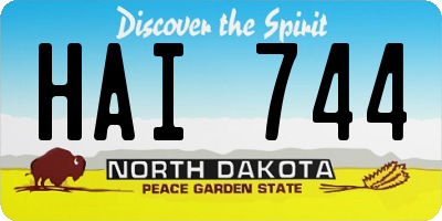 ND license plate HAI744