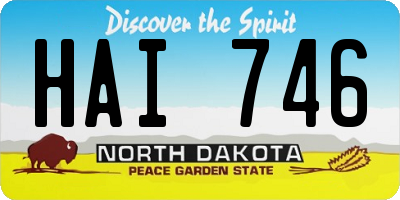 ND license plate HAI746