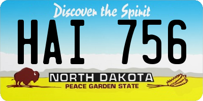 ND license plate HAI756