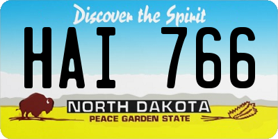 ND license plate HAI766